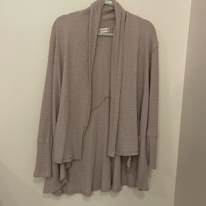 Waffle knit cardigan